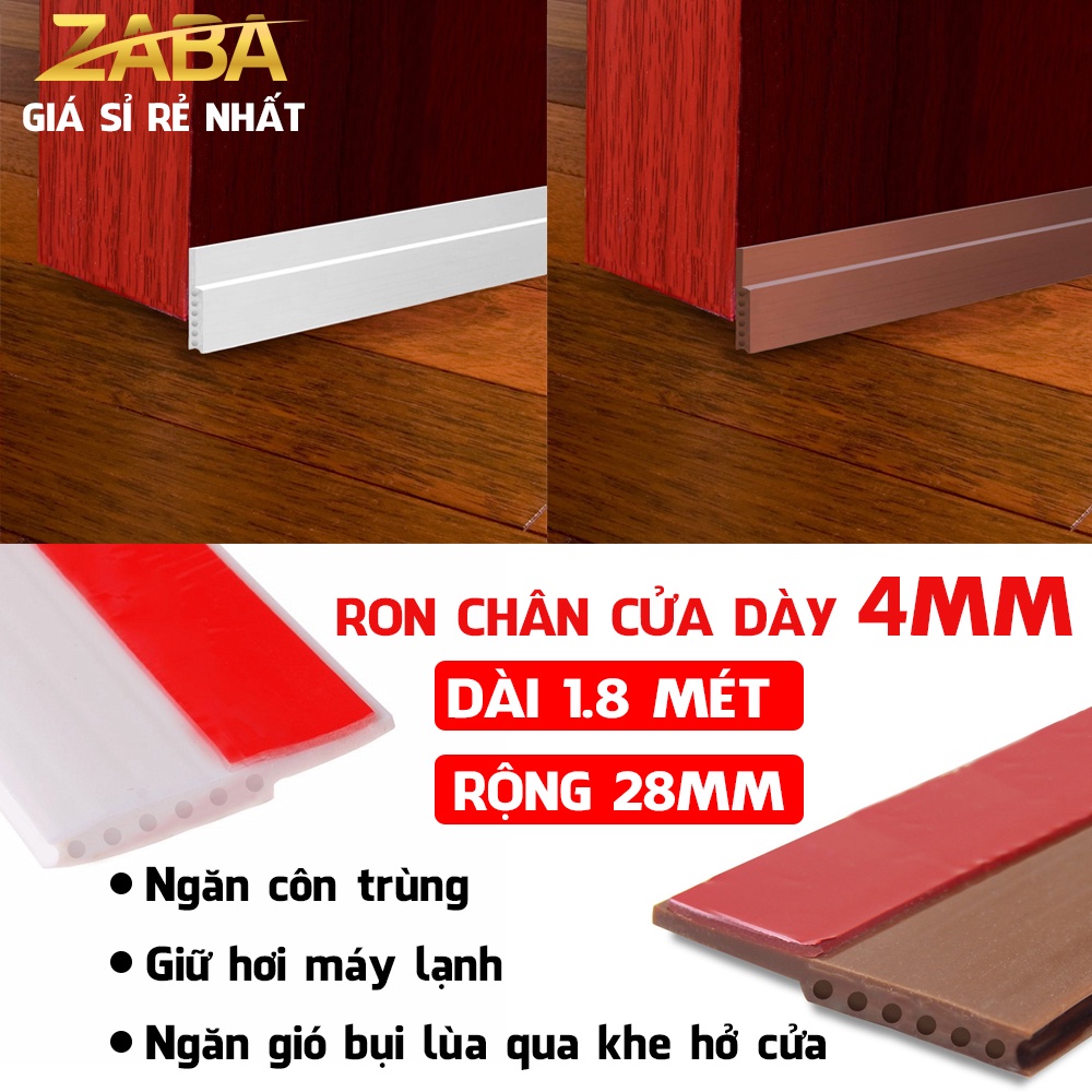 Ron Miếng Dán Chặn Côn Trùng Khói Bụi Ngăn Ồn Cách Âm Giữ Nhiệt Máy Lạnh Dày 4mm Rộng 28mm Zaba
