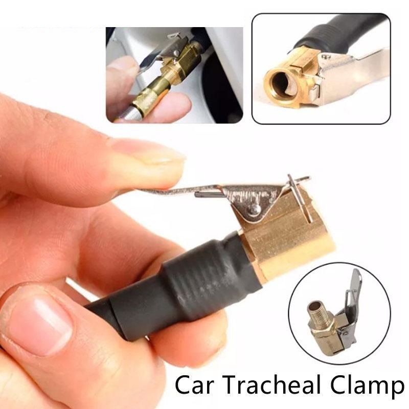 Đầu kẹp van bơm lốp, bánh xe 8mm  bằng đồng, đầu nối vòi lốp Xe Hơi, Xe Máy