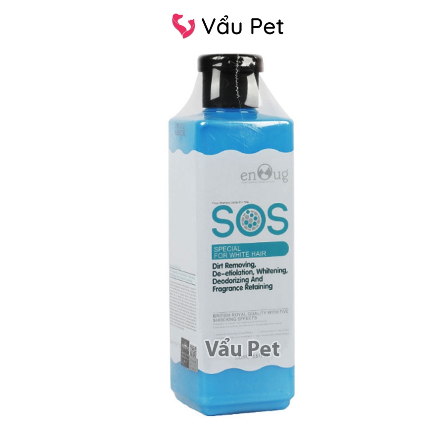 Sữa tắm cho chó SOS 530ml poodle, lông trắng, lông tối màu  - Sữa tắm chó mèo Vẩu Pet Shop