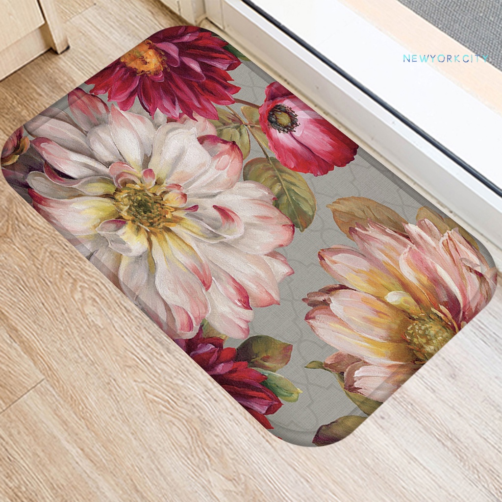 Thảm Lót Sàn Nhà Họa Tiết Bông Hoa Màu Sắc Tươi Sáng Tiện Dụng Cho Dorm