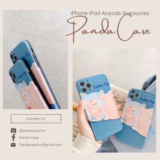 Ốp lưng cho iphone - Ốp lợn no fat nền xanh cho iphone