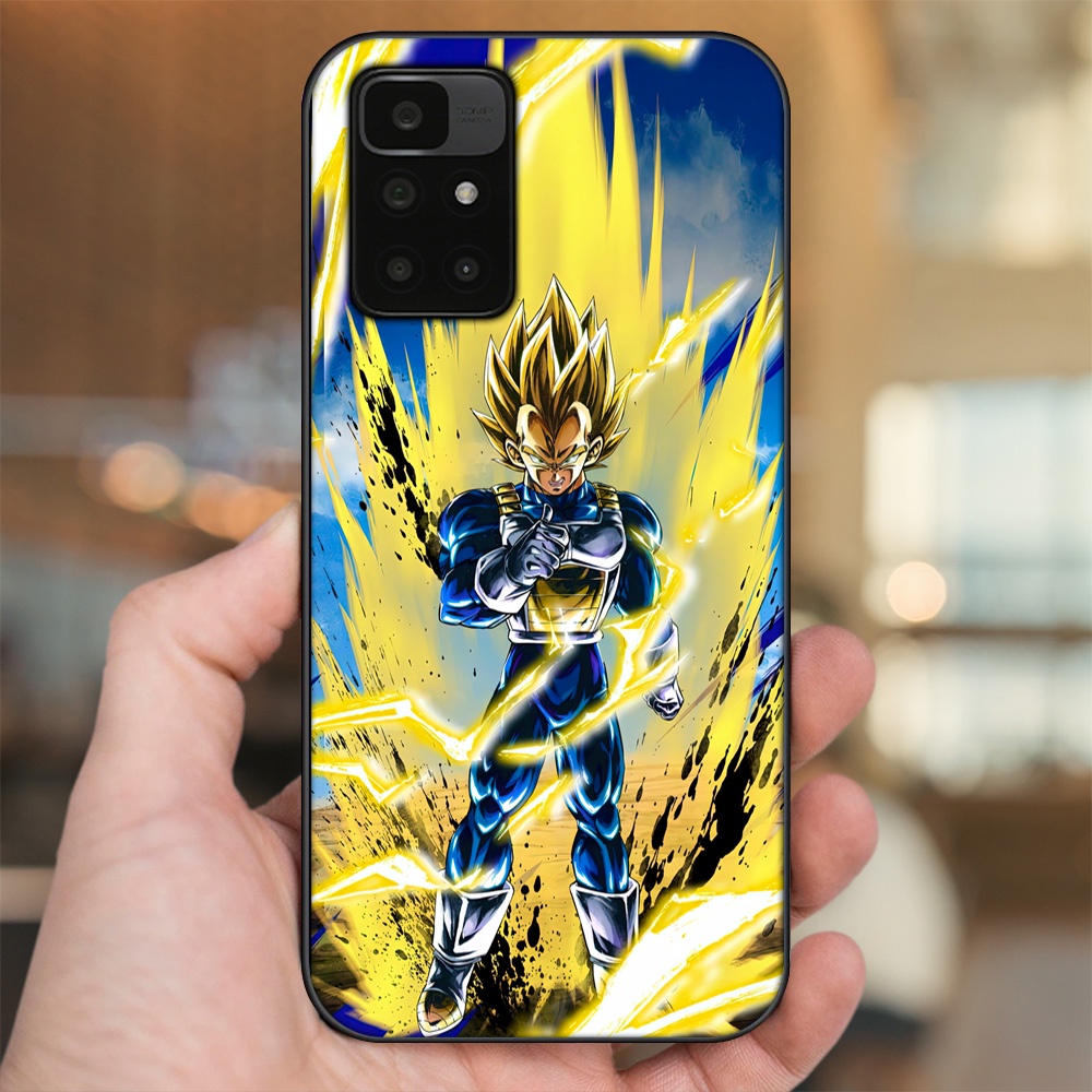 Ốp lưng Xiaomi Redmi 10 viền đen in hình Vegeta Dragon Ball