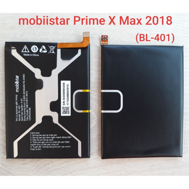 Pin CHÍNH HÃNG mobiistar Prime X Max 2018 (BL-401)