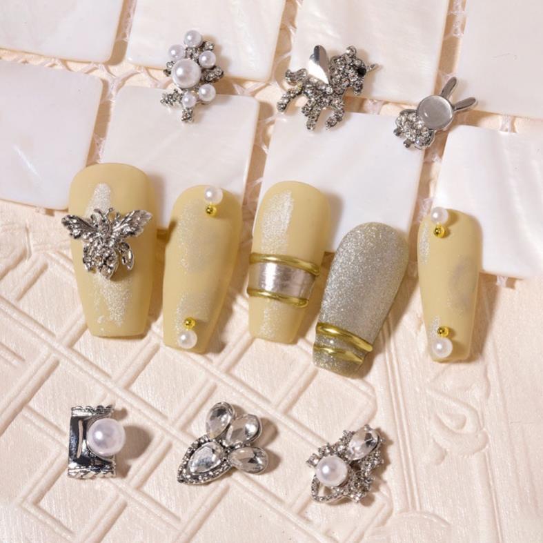 Charm gấu nail, charm bướm nail quốc dân phong cách hàn quốc