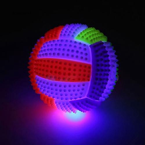 Đồ chơi quả bóng gai chuyền có đèn LED đổi màu