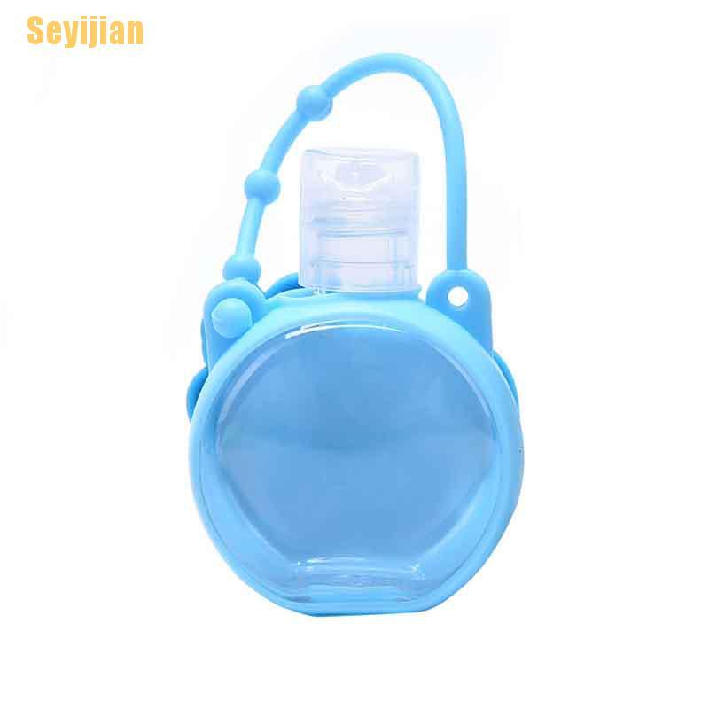 Giá đỡ chai nước rửa tay 30ml bằng silicon kiểu dáng hoạt hình dễ thương tiện dụng