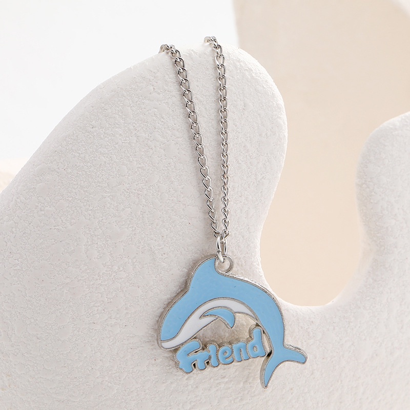 Vòng cổ Mặt Hình Cá Heo Dễ Thương Phù Hợp Làm Quà Cho Cặp Đôi / Bạn Thân