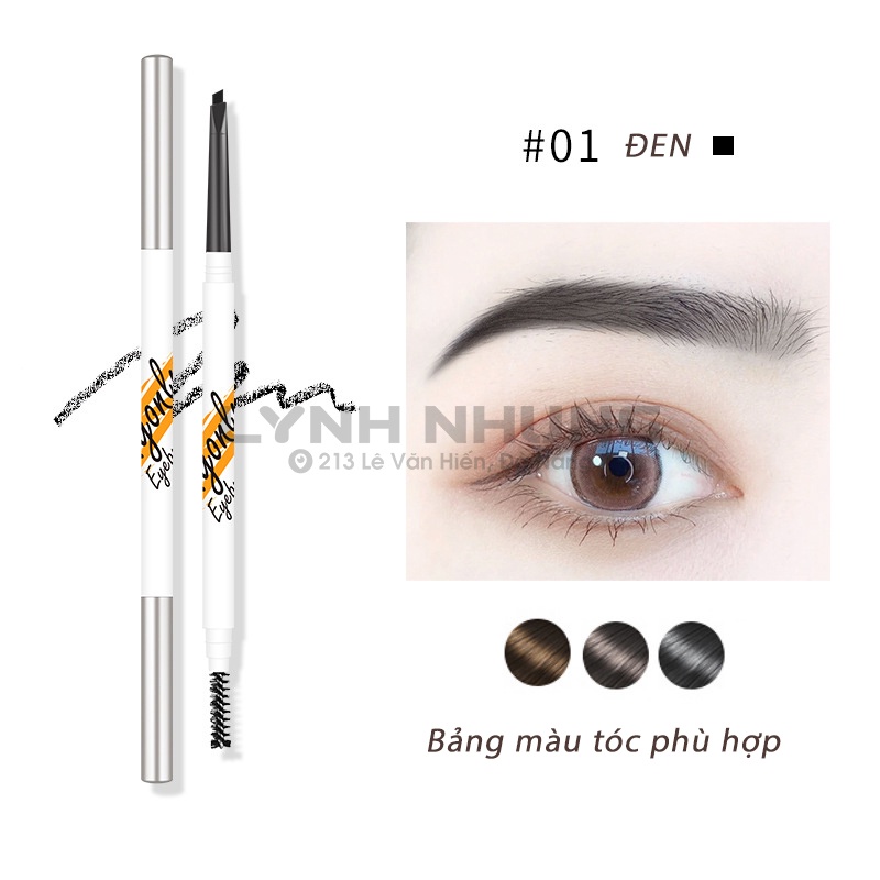 Chì kẻ mày 2 đầu MYON chống nước lâu trôi tam giác nhỏ
