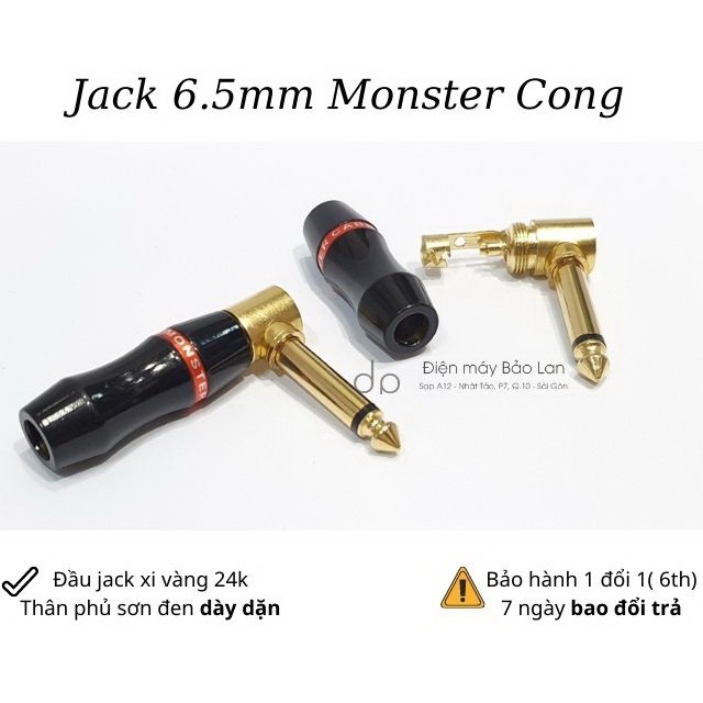 Jack 6 Ly Cong Monter, Xi Vàng Cao Cấp, Màu Đen, Sử Dụng Âm Thanh Chuyên Nghiệp, BH 6 Tháng