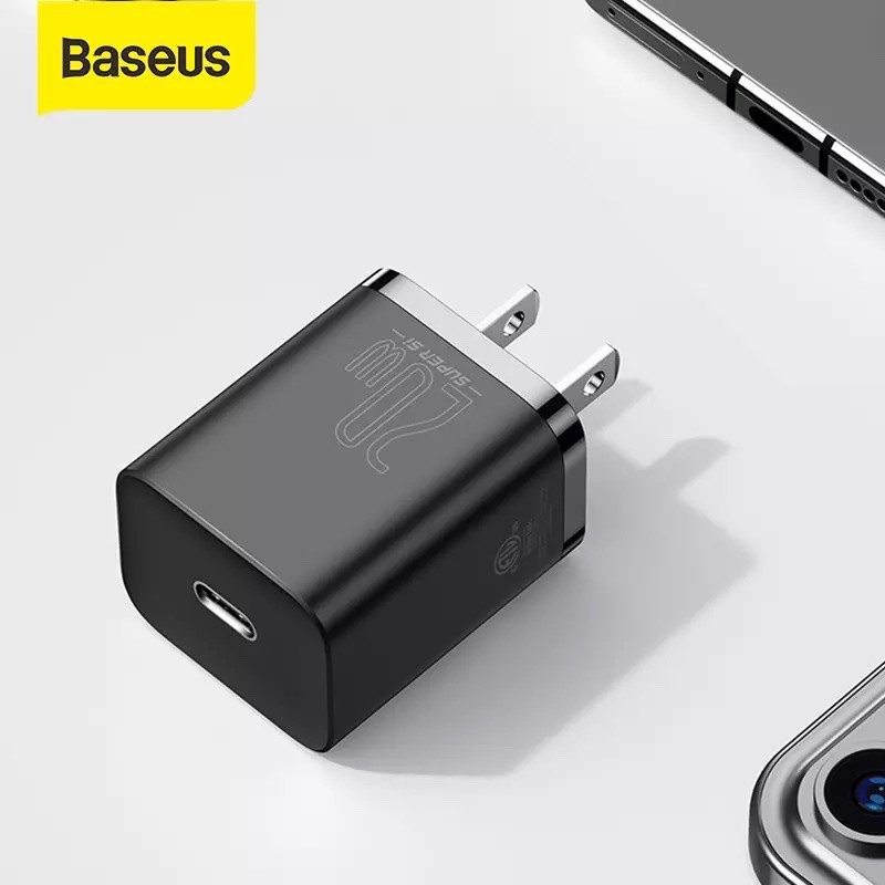 Bộ sạc nhanh 20W USB Type C Baseus Super SI Quick Charger QC3.0 PD cho iPhone [Củ Sạc 20W + Cáp Sạc 20W]