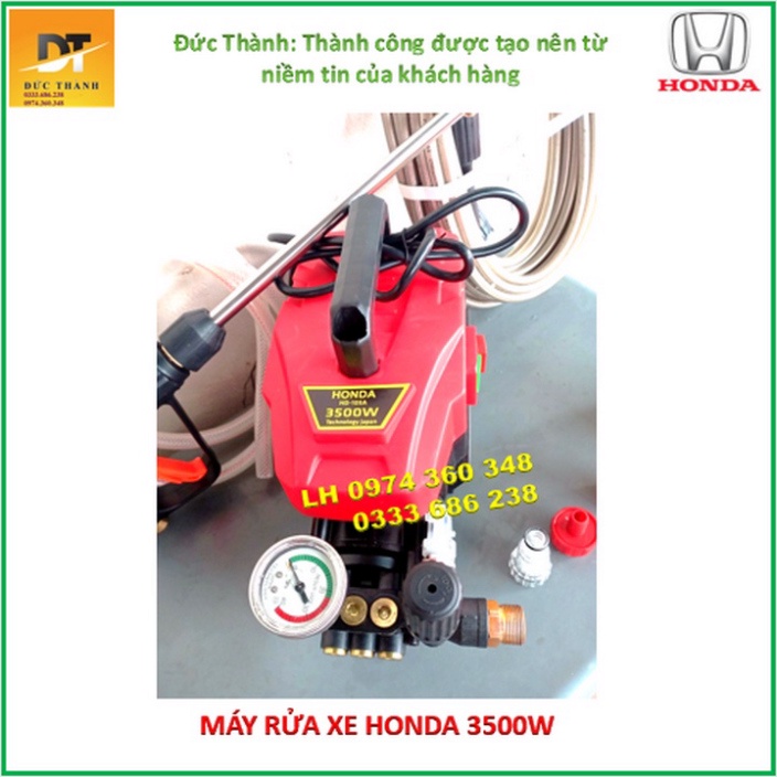 Siêu hot Máy rửa xe honda đỏ model HD2021. Công suất 3500W