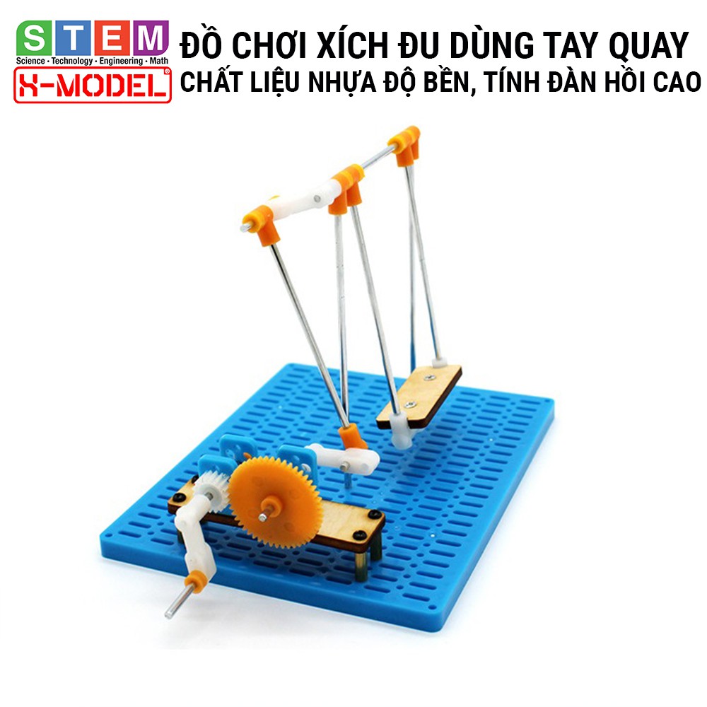 Đồ chơi thông minh STEM Xích đu nhựa quay bằng tay XMODEL ST91 cho bé, Đồ choi trẻ em DIY| Giáo dục STEM, STEAM