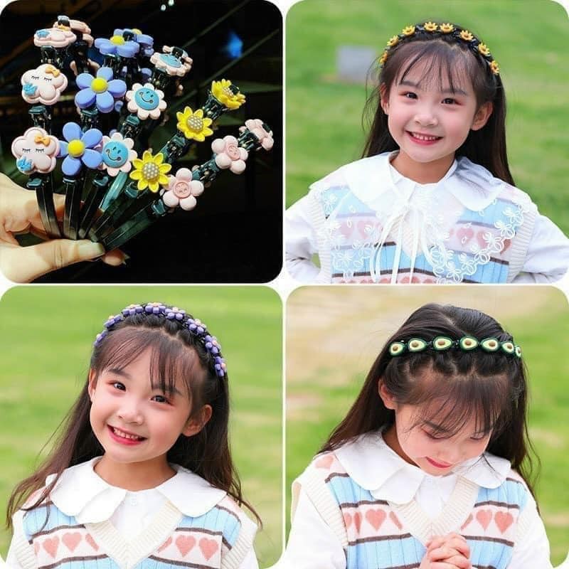 [Giá sốc ] BỜM TÓC CHO BÉ KÈM KẸP MÁI HOA SIÊU DỄ THƯƠNG