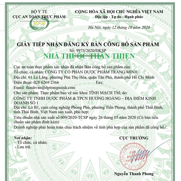 Tĩnh Mạch TM - Hỗ trợ hoạt huyết, tăng cường sức bền thành mạch (60 viên)