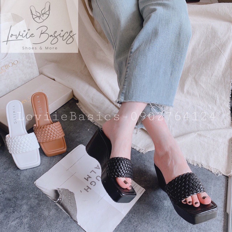 DÉP XUỒNG LOVIIEBASICS - DÉP ĐẾ XUỒNG QUAI MẢNH - DÉP NỮ XỎ NGÓN 7 PHÂN - DÉP XUỒNG NỮ ĐẾ CAO - D200818 D220207