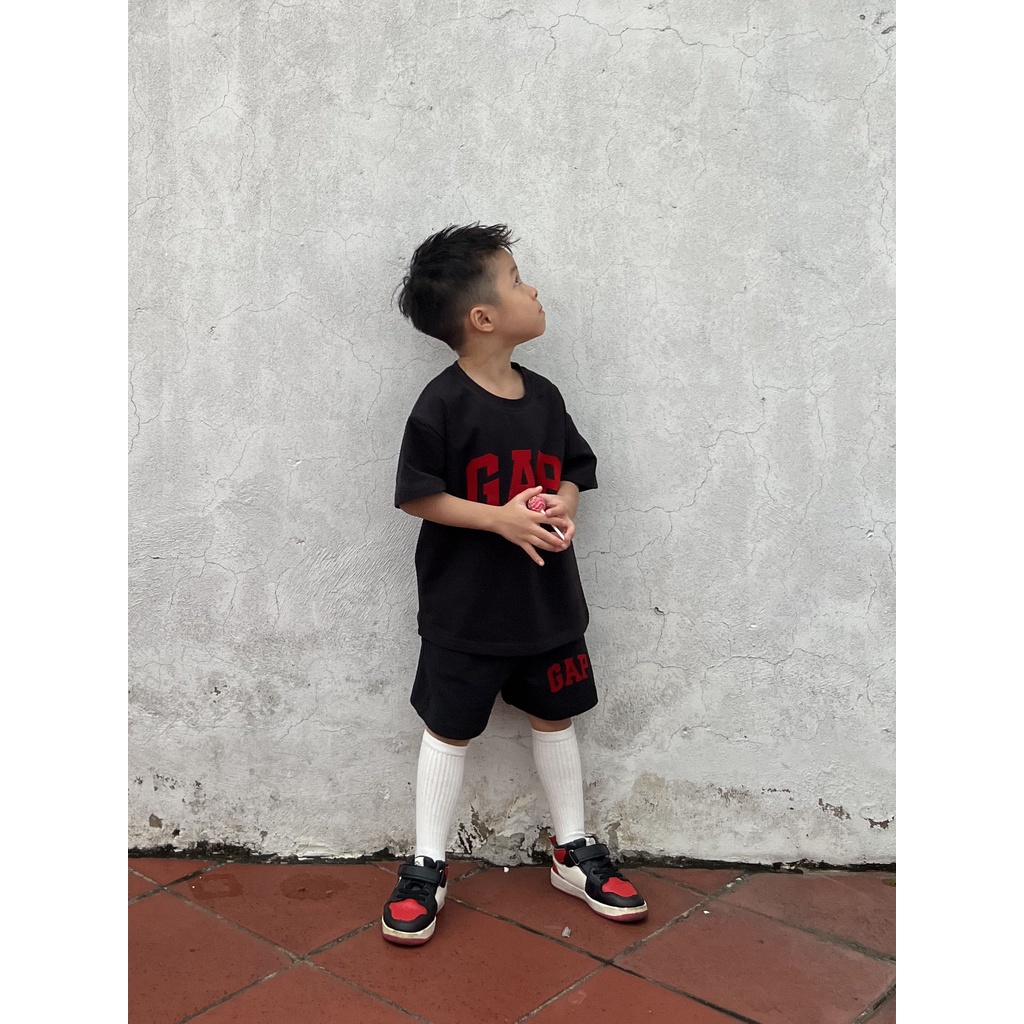 Set GAB Đen ngắn tay dành cho bé chất cotton thoáng mát SETTH02