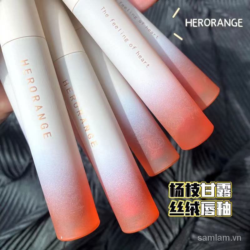 Son kem HERORANGE tông nhung trang điểm môi lâu trôi chống nước 6 màu tuỳ chọn  | BigBuy360 - bigbuy360.vn