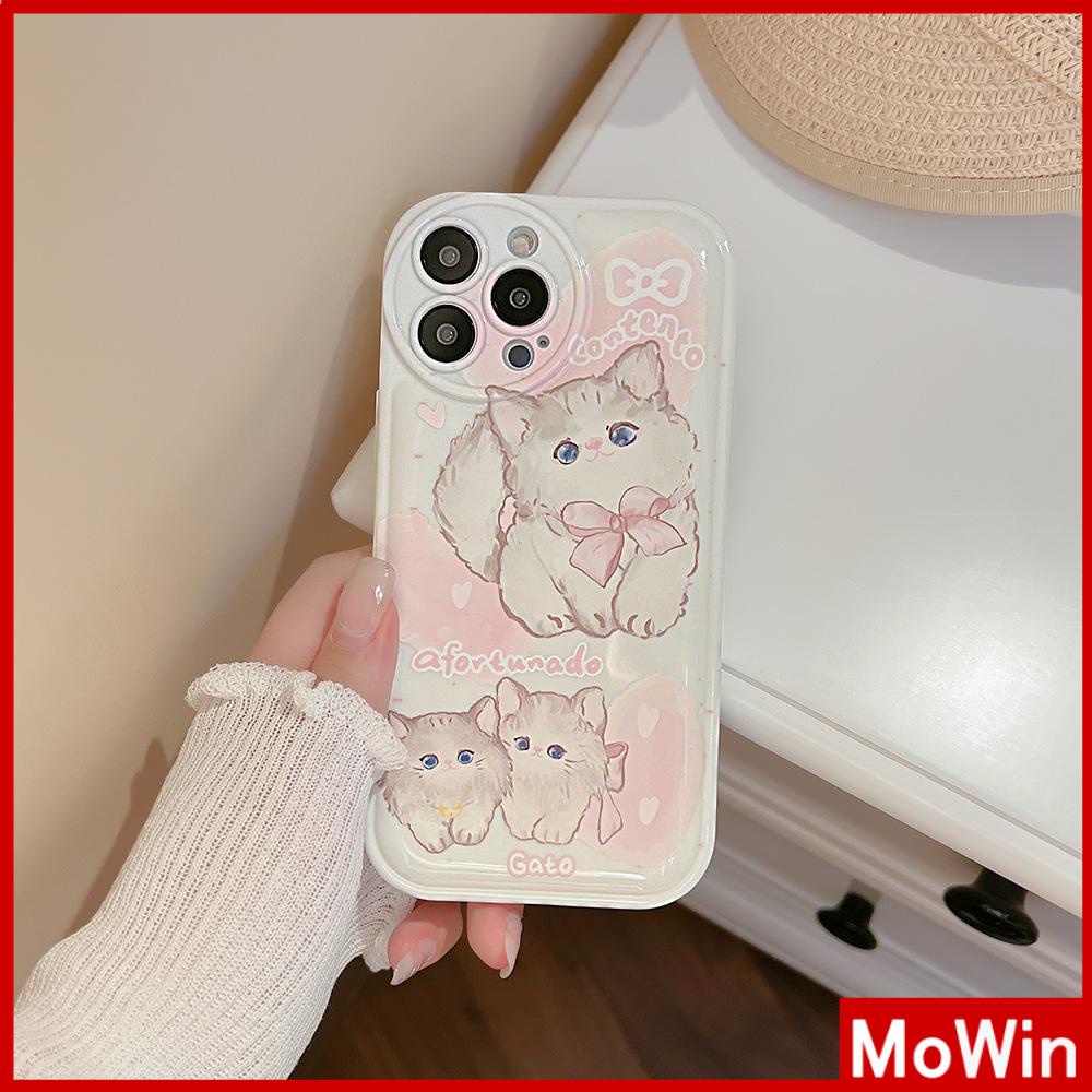 Ốp điện thoại chống sốc in mèo con hồng thích hợp cho iPhone 11 Pro Max 13 Pro Max 12 Pro Max 7Plus xr XS Max