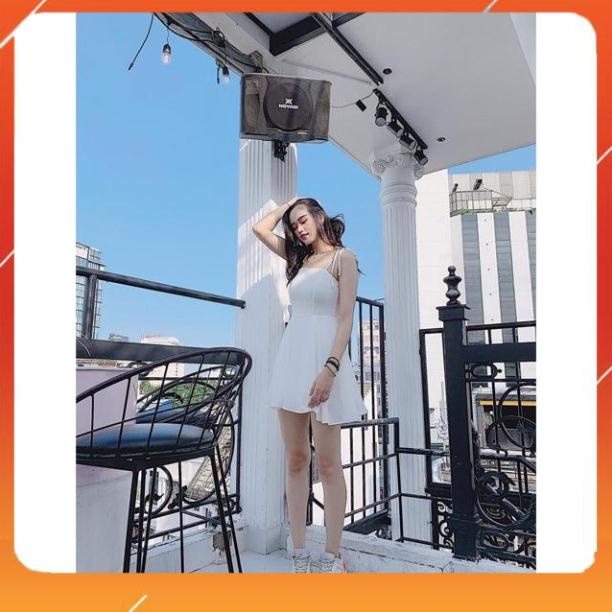 Đầm váy 2  dây sexy ôm  xoè gấu Đen  Trắng Chấm bi đen Chất liệu voan mịn- shop thời trang nữ xinh | BigBuy360 - bigbuy360.vn