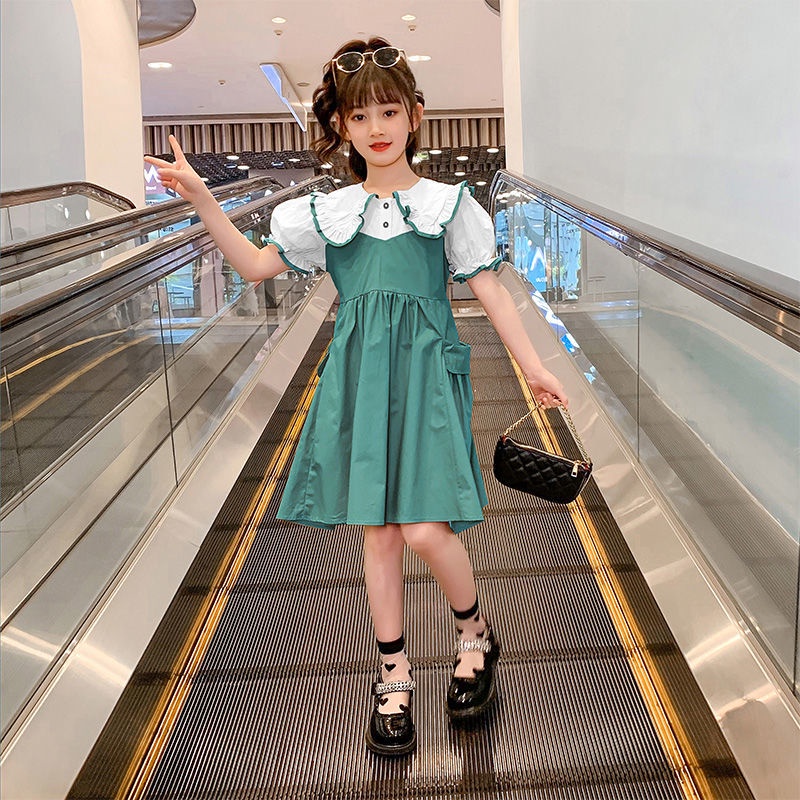 Đầm Công Chúa Mùa Hè Hàn Quốc 2022 Mẫu Mới Cho Bé Gái 3-14 Tuổi