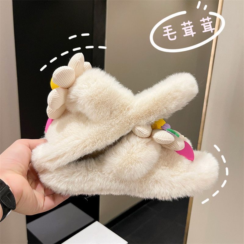 Dép Bông Đi Trong Nhà Chống Trượt Phong Cách Hàn Quốc Dễ Thương Cho Nữ