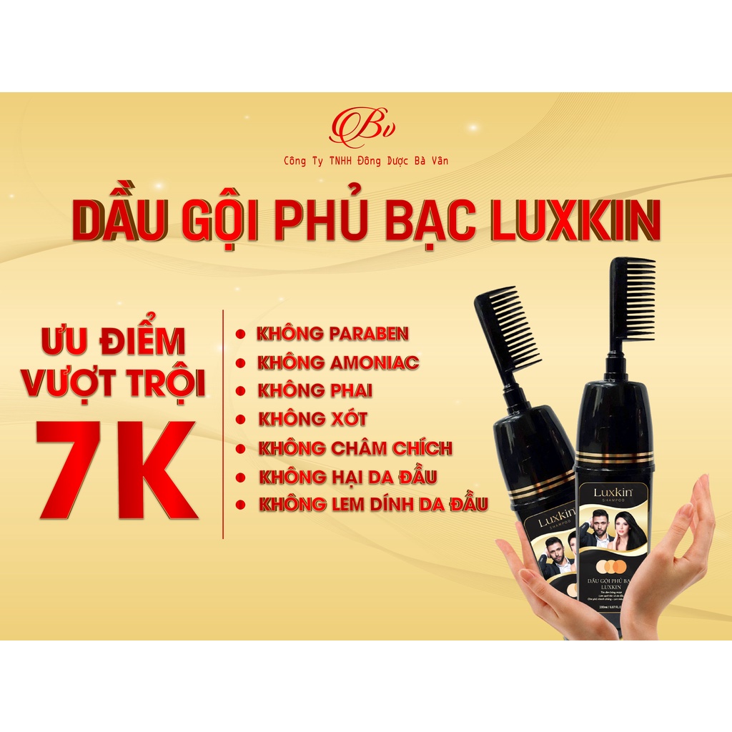 Dầu Gội Phủ Bạc LUXKIN - Hiệu Quả Tức Thì, Sản Phẩm Của Đông Dược Bà Vân