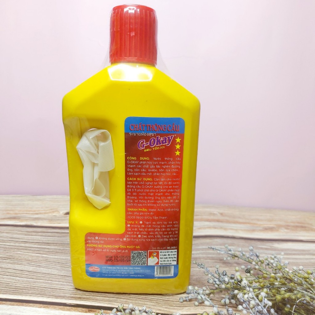 Dung dịch thông cống cực manh G-OKAY siêu đậm đặc giải quyết tắc nghẽn nhanh chóng cho nhà cửa