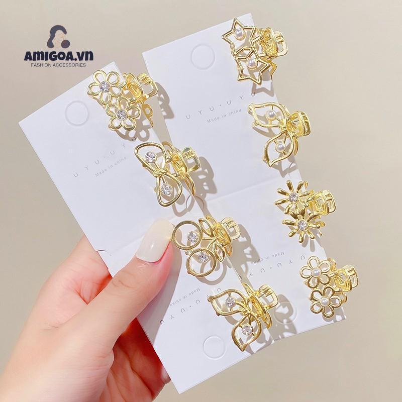 ✨✨Kẹp Tóc Kim Loại Đính Hạt Ngọc Trai Cho Nữ