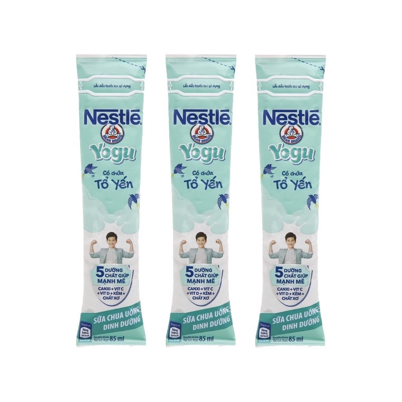 Sữa chua uống Nestle Yogu tổ yến gói 85ml(date xa- có ship hỏa tốc HCM)