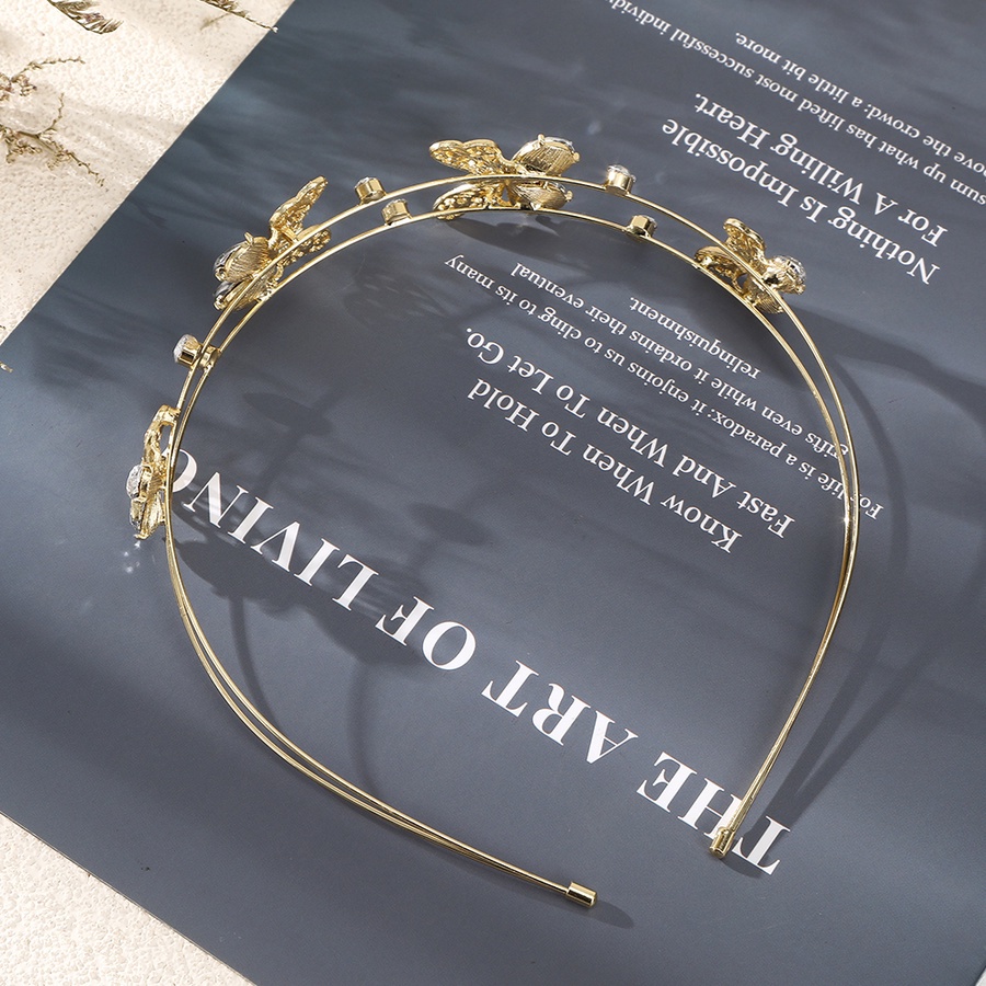 Băng Đô Cài Tóc Đính Đá Hình Bướm Phong Cách Hàn Quốc