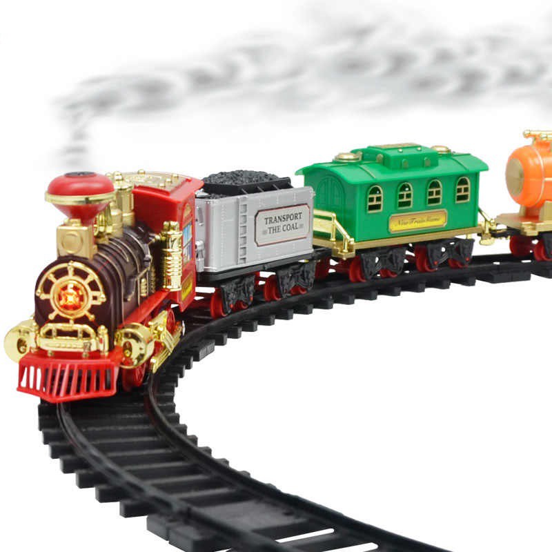 Bộ đồ chơi tàu hỏa Điều khiển từ xa lắp ráp có Ray chạy 4 viên pin sạc - Train Classic