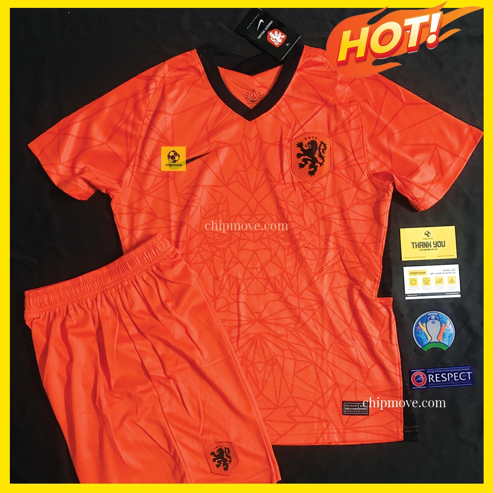 BỘ QUẦN ÁO BÓNG ĐÁ ĐỘI TUYỂN HÀ LAN THUN THÁI /ÁO TUYỂN HÀ LAN SÂN NHÀ CAO CẤP MỚI NHẤT 2020