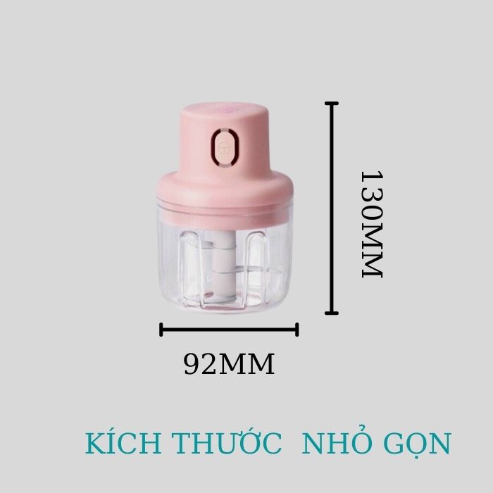 Máy Xay Tỏi Ớt Mini Cầm Tay , Máy Xay Đa Năng Sạc Pin Cao Cấp Dung Tích 250ml