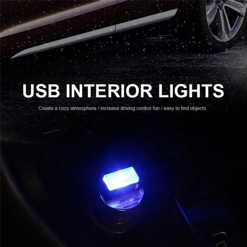 Đèn LED USB không dây trang trí nội thất xe hơi