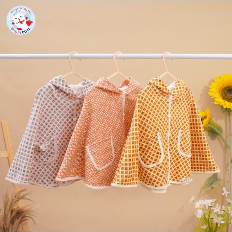 (Ảnh Thật) Áo Choàng Cho Bé Mẫu Hoạ Tiết Vintage