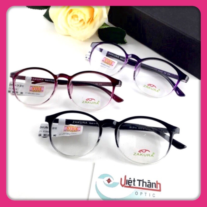 Gọng kính cận dẻo tròn ombre nhận lắp cận viễn loạn theo yêu cầu GOM7
