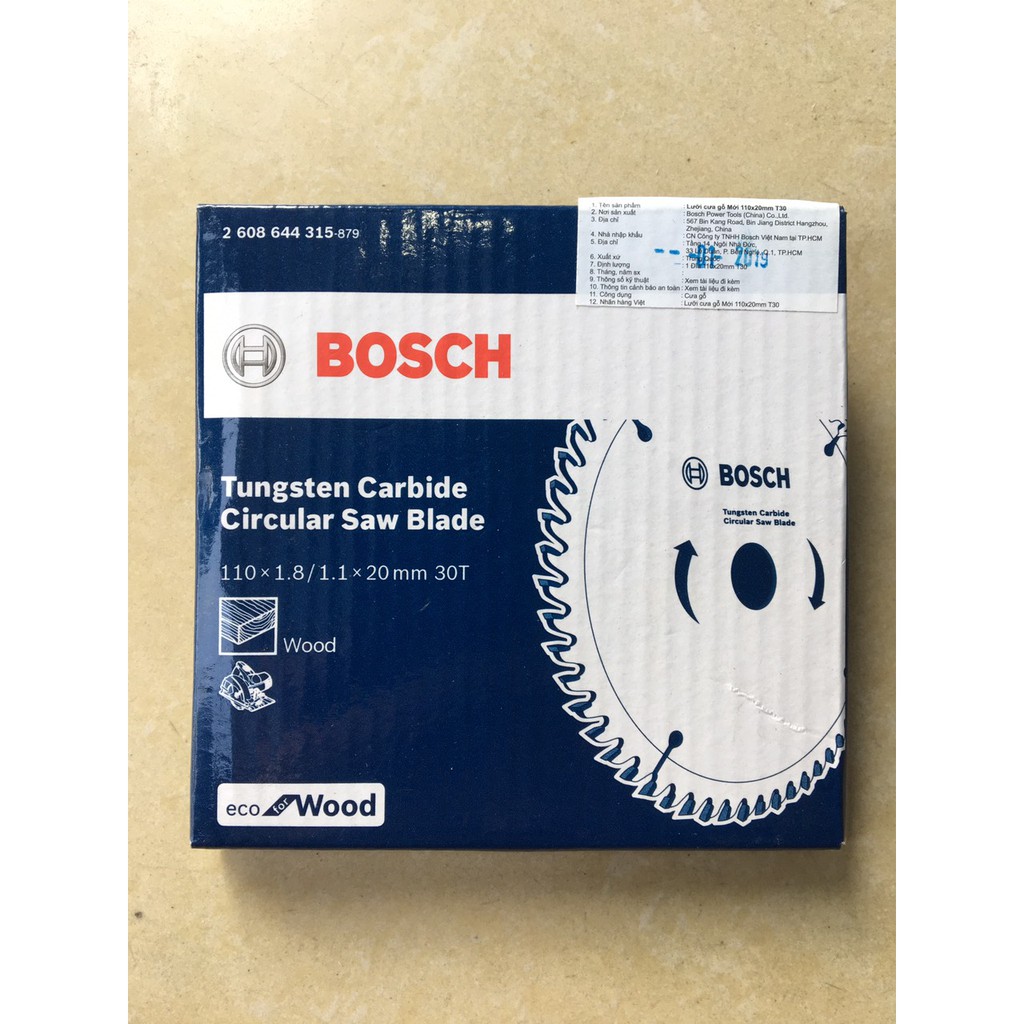 Lưỡi cưa gỗ 110x20mm T30 chính hãng Bosch