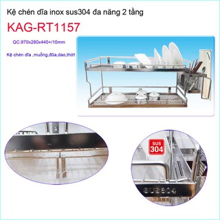 KỆ ĐỰNG CHÉN DĨA INOX KAG-RT1157