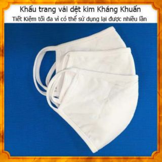 Combo 10 khẩu trang vải dệt kim kháng khuẩn
