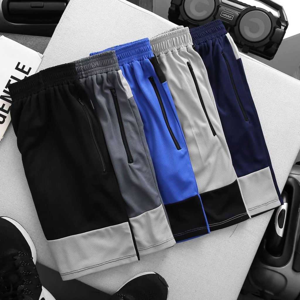 Quần đùi nam T-short chất mè Thái túi khóa kéo bao mềm mịn cho anh em.5 màu hot trend