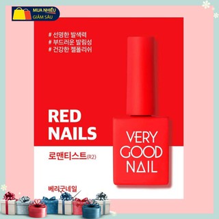 Sơn gel Hàn quốc Tông màu Đỏ ❤️ cao cấp Very good nail chính hãng