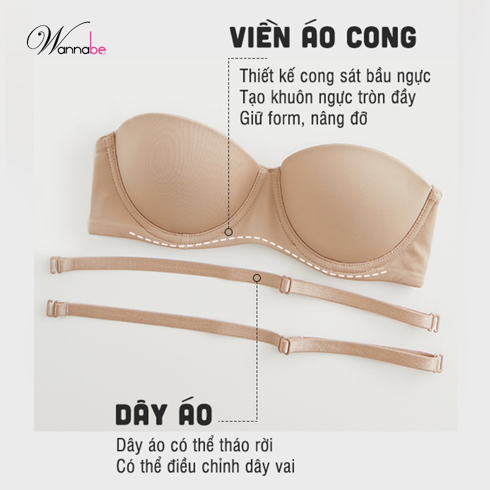 Áo ngực mút vừa cao cấp Wannabe ANT08 có gọng ôm gọn giúp nâng đỡ bầu ngực