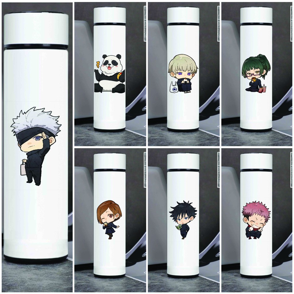 Bình giữ nhiệt đựng nước in hình JUJUTSU KAISEN CHÚ THUẬT HỒI CHIẾN game tiện lợi xinh xắn anime chibi M1
