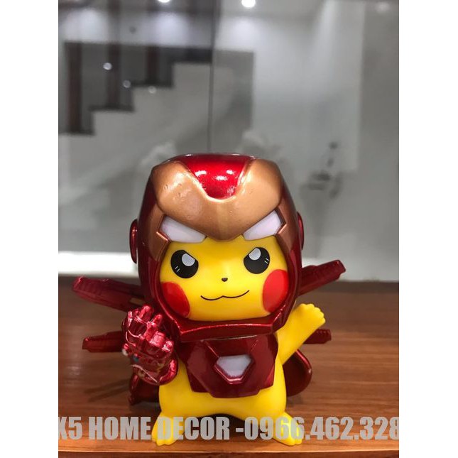 Mô hình siêu anh hùng, Mô hình pikachu batman, Decor trang trí bàn làm việc, Quà tặng Fullbox cao cấp