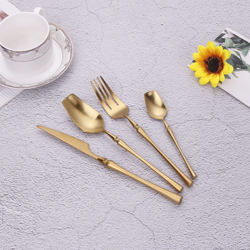 Katelv Bộ Muỗng Nĩa Dao Bằng Thép Không Gỉ Phong Cách Phương Tây Cổ Điển Sang Trọng