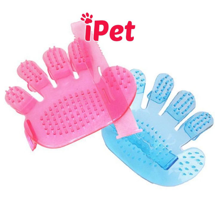 Găng Tay Chải Lông Rụng Và Tắm Cho Chó Mèo - iPet Shop