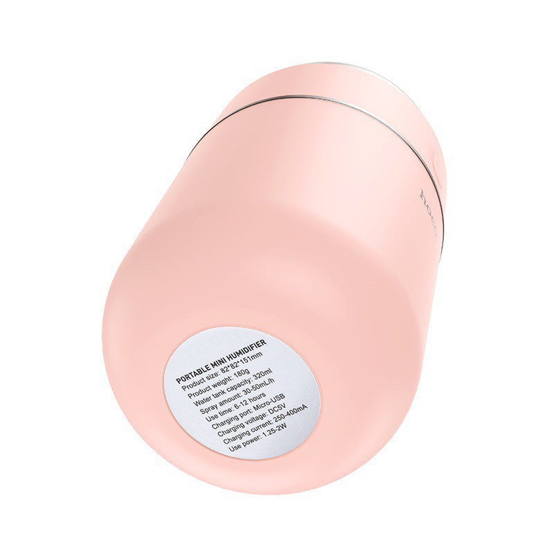 Máy tạo độ ẩm mini Hoco Portable Humidifier thể tích 320ml vật liệu ABS an toàn thời gian sử dụng lâu