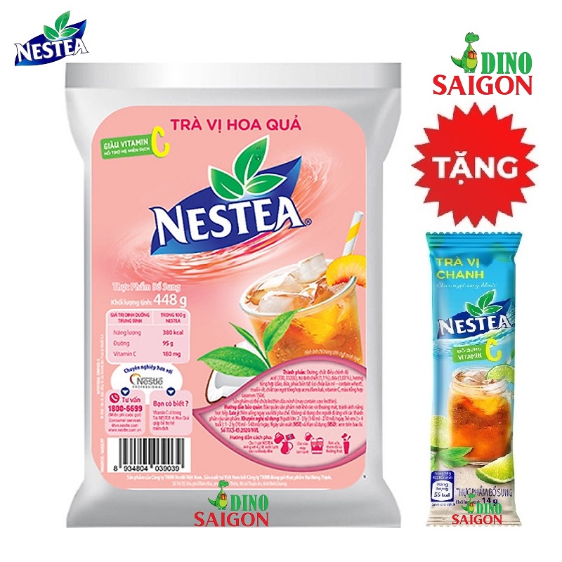 [Mua 1 Tặng 1] Trà Nestea vị Hoa quả (Bịch 448g) + Tặng kèm 1 gói Trà Chanh 12g