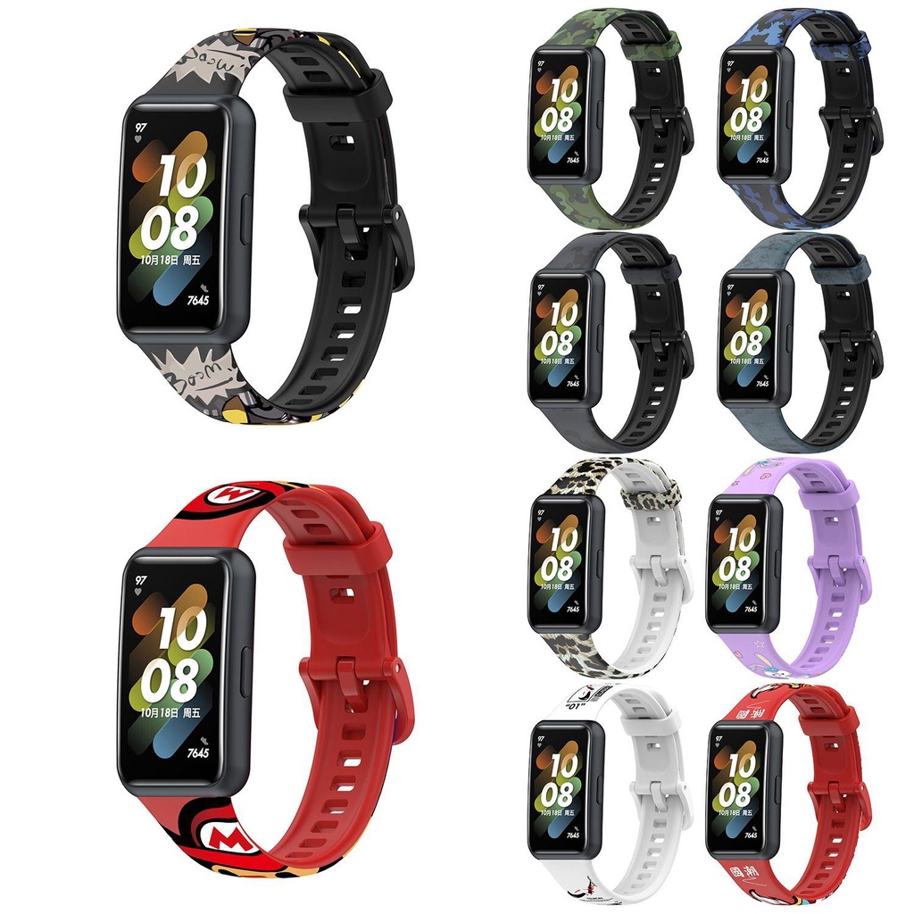 MAG Dây Đeo Thay Thế Chất Liệu Silicon Màu Trơn Cho Huawei Band 7