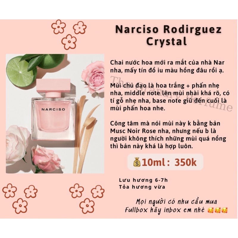 Narciso Crystal - Hàng Chính Hãng